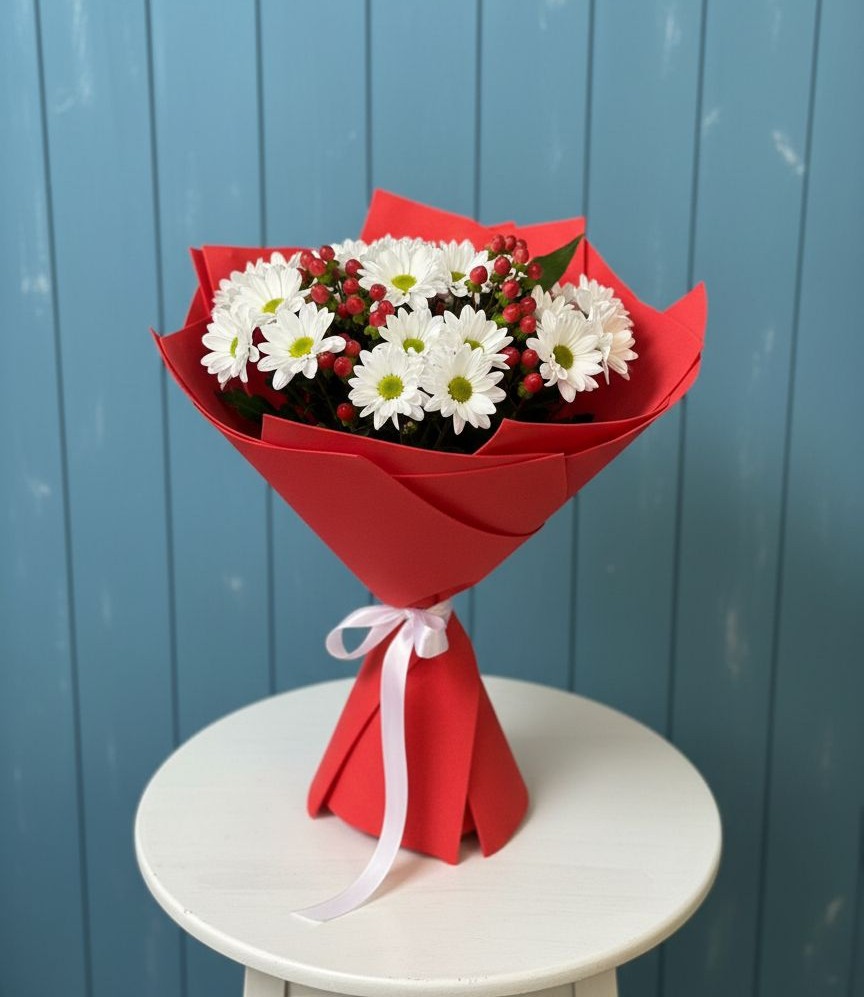 Букет цветов из: Хризантемы в Зетеречный