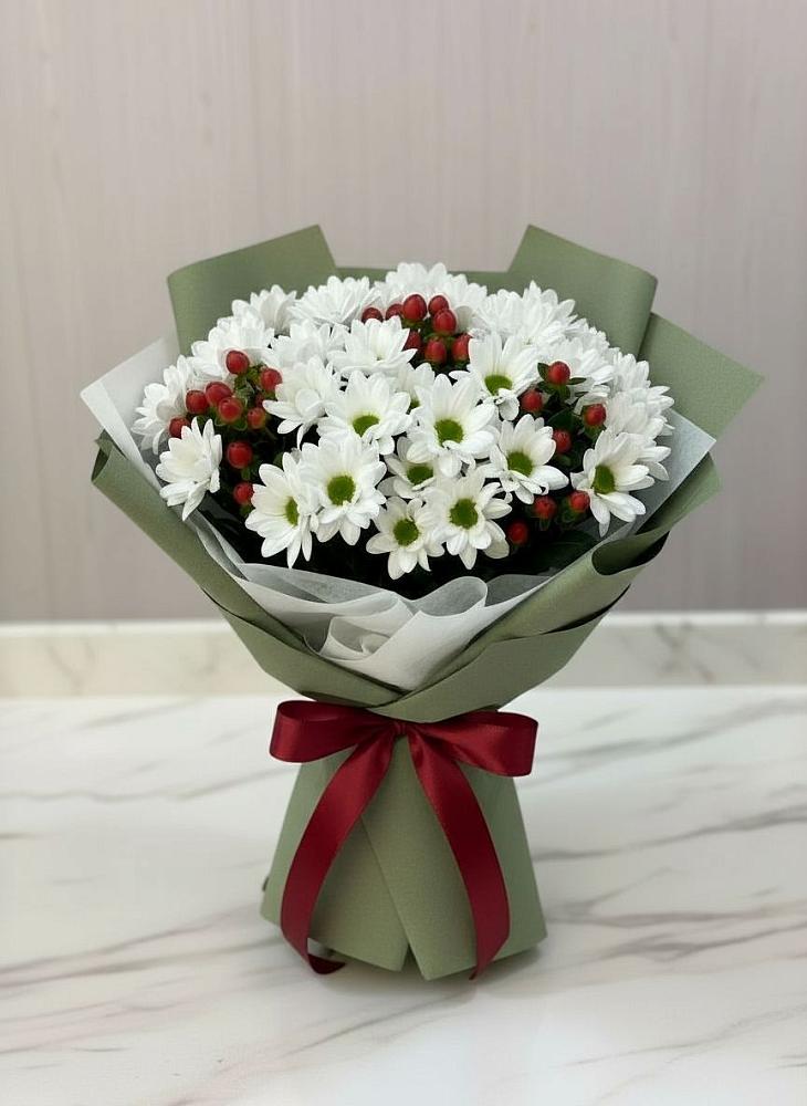 Букет цветов из: Хризантемы в Зетеречный