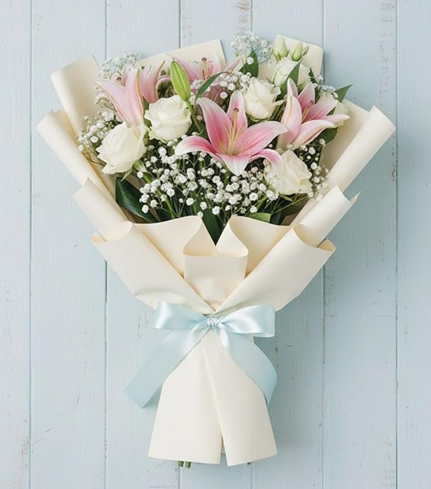 Букет цветов из: Лилии в Зетеречный