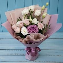 Букет цветов из:  Розы и Лизиантусы в Зетеречный