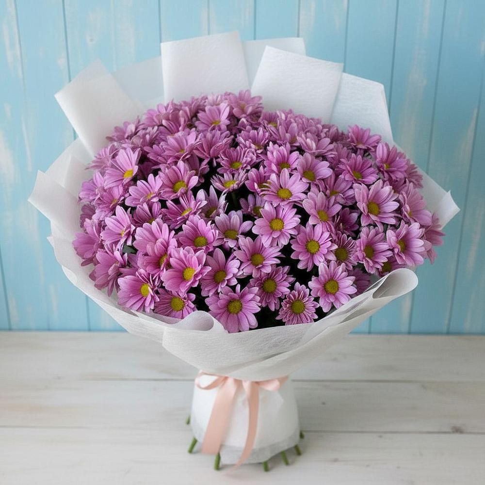 Букет цветов из: Хризантемы в Зетеречный
