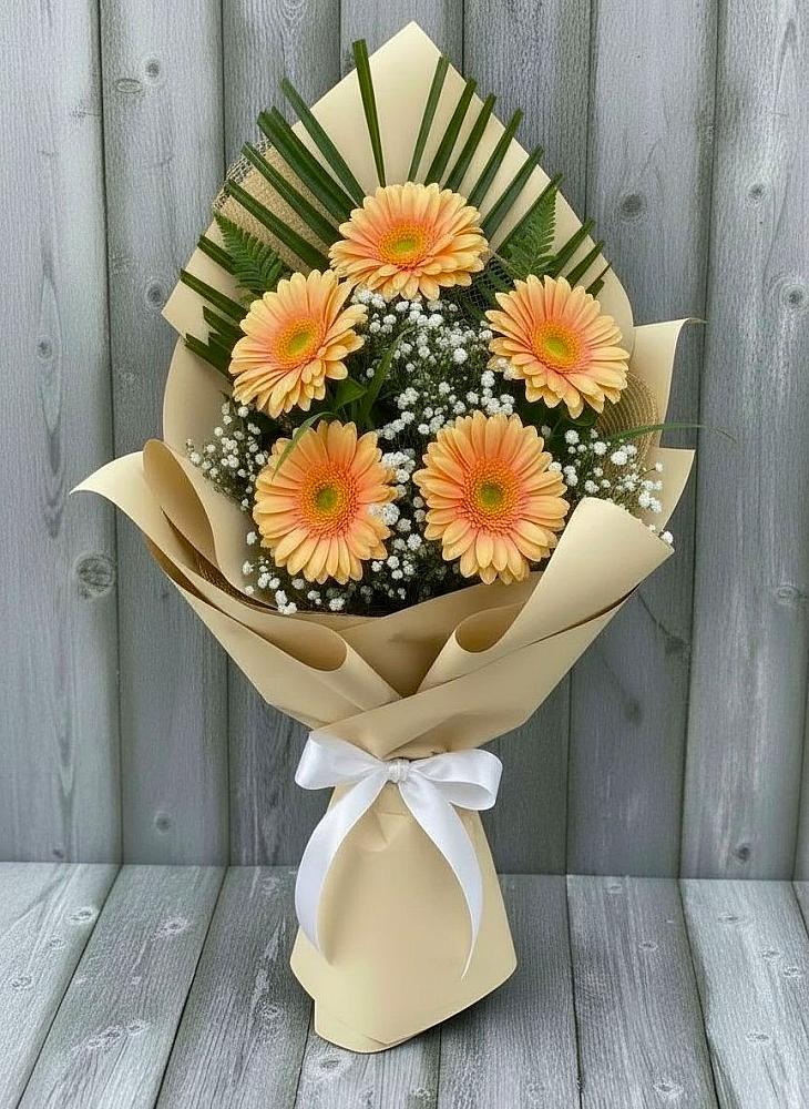 Букет цветов из: Герберы в Зетеречный