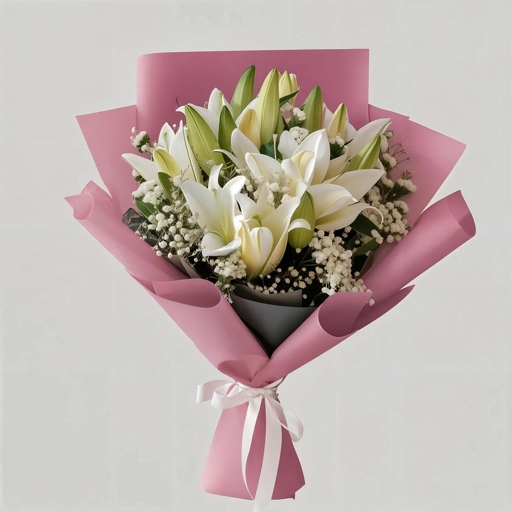 Букет цветов из: Лилии в Зетеречный
