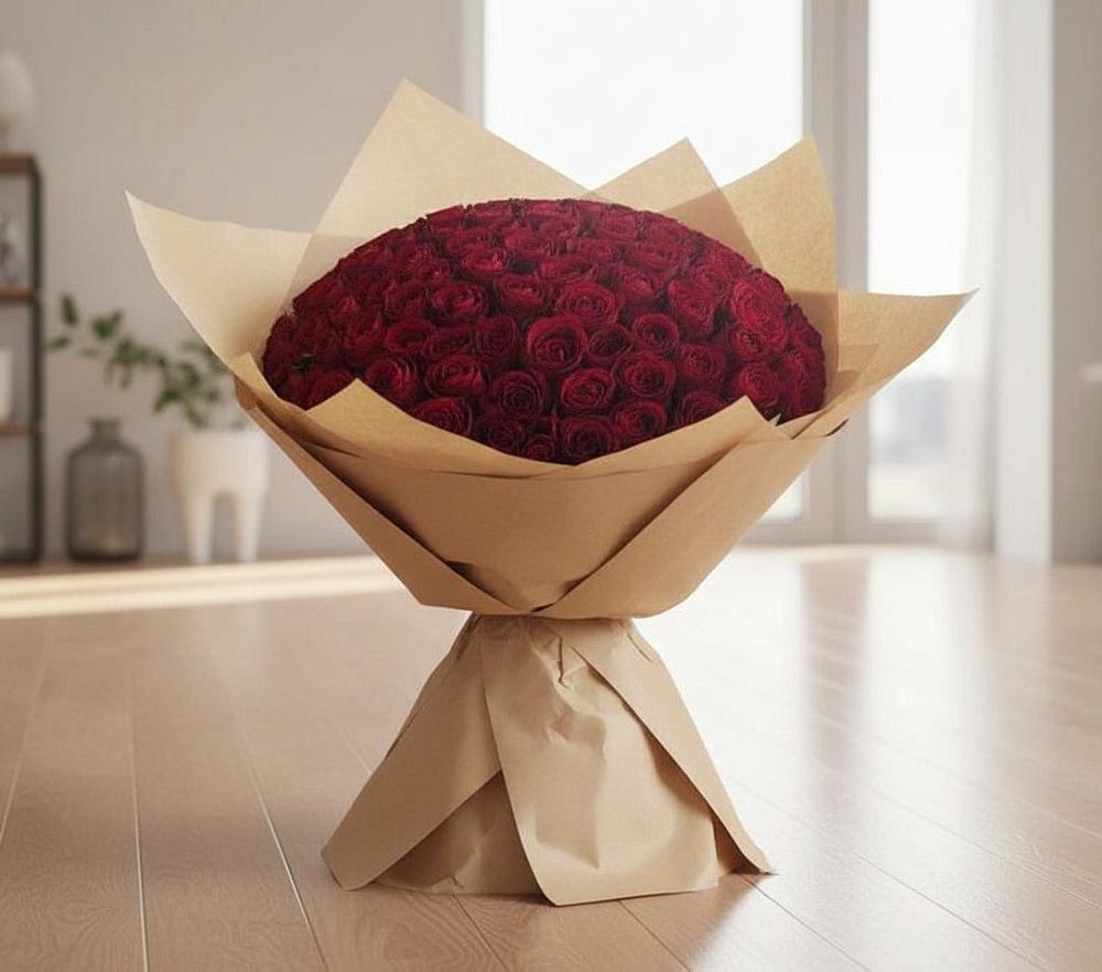 Букет 101 Красная роза в Зетеречный
