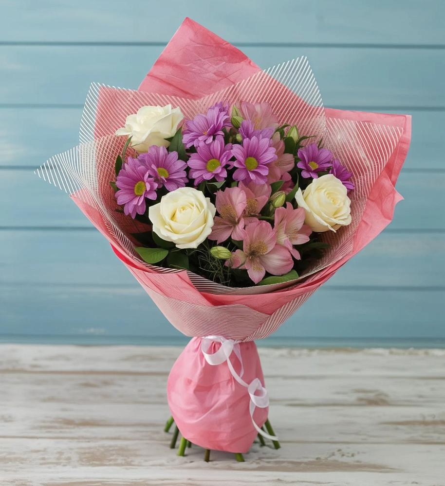 Букет цветов из: Герберы в Зетеречный