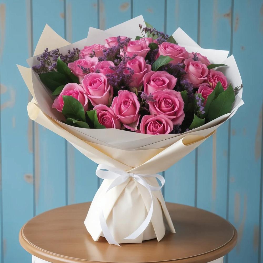 Букет цветов из: Розы в Зетеречный