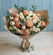 Букет цветов из:  Альстромерии и Розы #REPLACE_PRED# Зетеречный