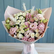 Букет цветов из:  Альстромерии и Розы в Зетеречный